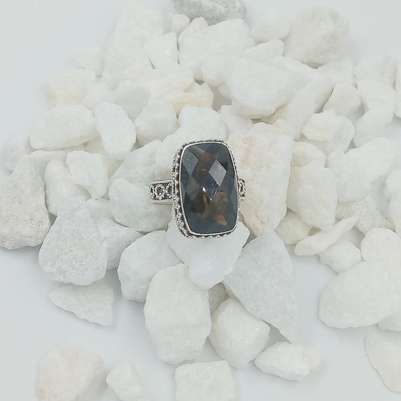 Bali Style Sterling Silver Smokey Quartz - Picture 2 of 12